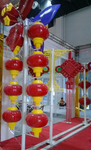 LED中国结亚克力吸塑户外景观照明发光灯笼中国结LED中国结灯